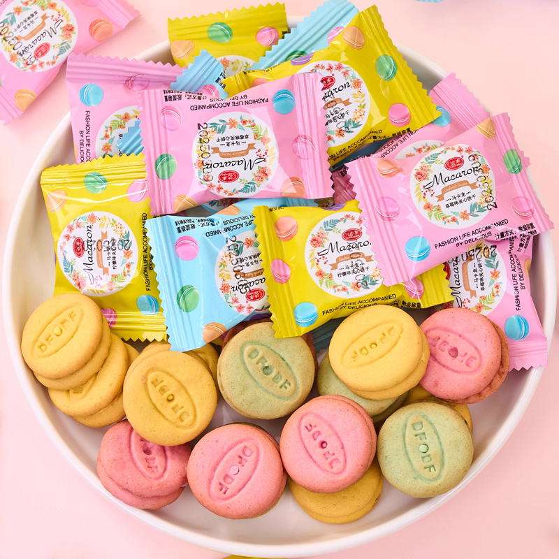 旺通100g马卡龙夹心饼（草莓味）