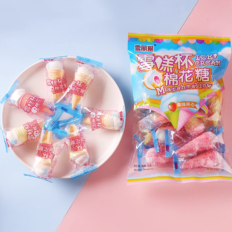 族揭80g雪糕杯棉花糖